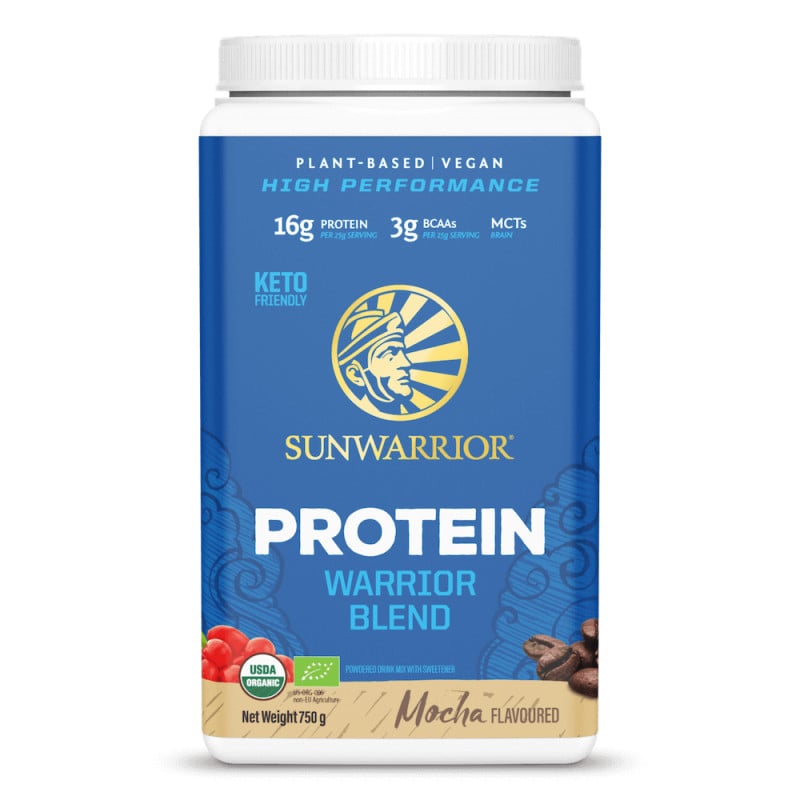 Sunwarrior - Proteinblandning Organic Mocha, Pulver 750 g | Nya produkterMultivitaminerProteinerAllt-i-ett kosttillskottL-lysin | Apoteka
