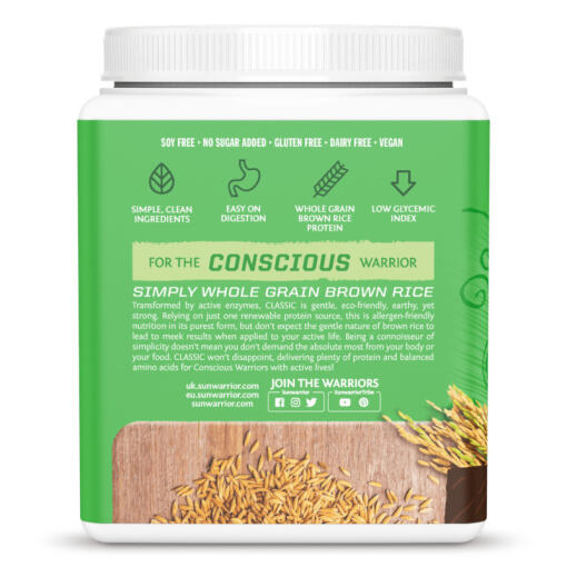 Sunwarrior - Classic Organic Chocolate Protein, 375 g Pulver - Bild 3