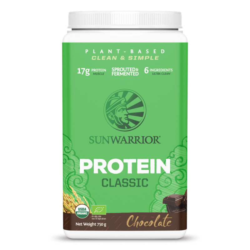 Sunwarrior - Classic Organic Chocolate Protein, 750 g Pulver | Nya produkterVeganska produkterMultivitaminerProteinerVassleprotein | Apoteka