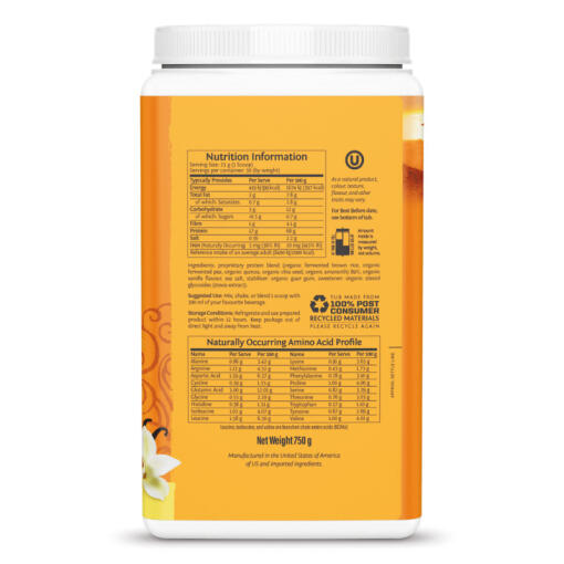Sunwarrior - Protein Plus Organic Vanilla, Pulver 750 g - Bild 3