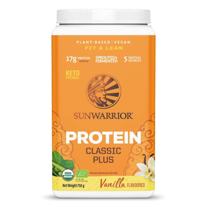 Sunwarrior - Protein Plus Organic Vanilla, Pulver 750 g | Nya produkterMultivitaminerAminosyror och BCAAProteinerBCAA och EAAVassleproteinL-lysin | Apoteka