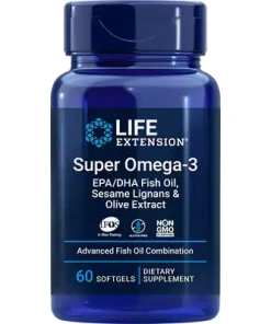 Super Omega-3 EPA/DHA with Sesame Lignans & Olive Extract - 60 softgels