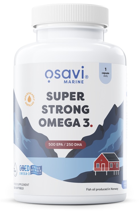 Osavi - Super Strong Omega 3, 500 EPA / 250 DHA, 120 mjukkapslar | Hälsa och välbefinnandeOmega och fiskoljaHälsokostNordisk vitalitetOmega & Näringsoljor | Apoteka