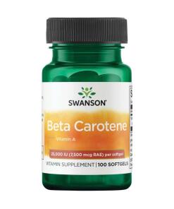 Swanson Beta Carotene 25 000IU (7 500mcg) 100 softgels