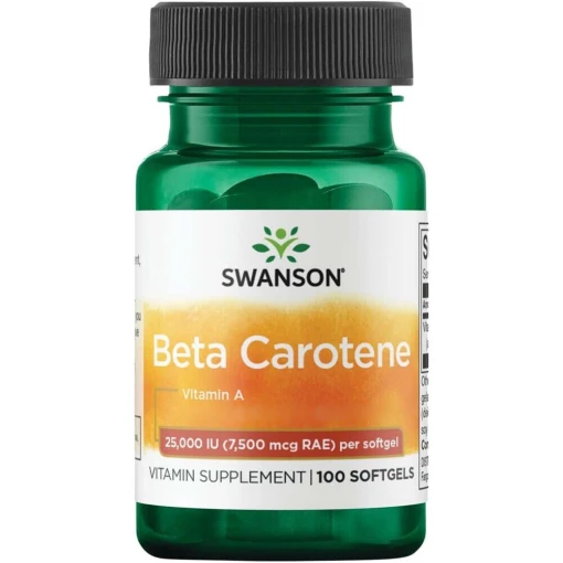 Swanson Beta Carotene 25 000IU (7 500mcg) 100 softgels