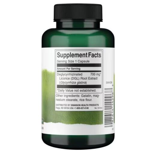 Swanson - DGL Hög Potens, 700 mg, 90 kapslar - Bild 3