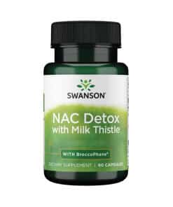 Swanson NAC Detox Depot with Milk Thistle-With Broccophane 60 capsules