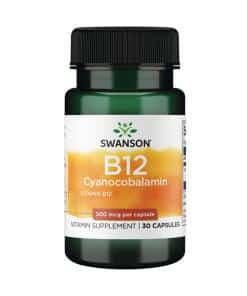 Swanson Vitamin B12 Cyanocobalamin 500mcg 30 capsules