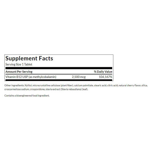 Swanson - Vitamin B12 Metylkobalamin, 60 tabletter - Bild 7