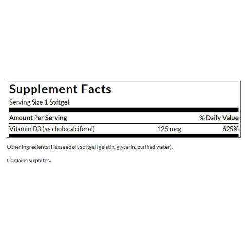 Swanson - Vitamin D3, 250 mjukkapslar - Bild 3