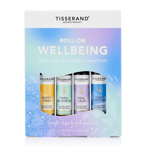 TISSERAND AROMATHERAPY Roll-on Wellbeing - Essential Olis  (4 x (10 ml / 0