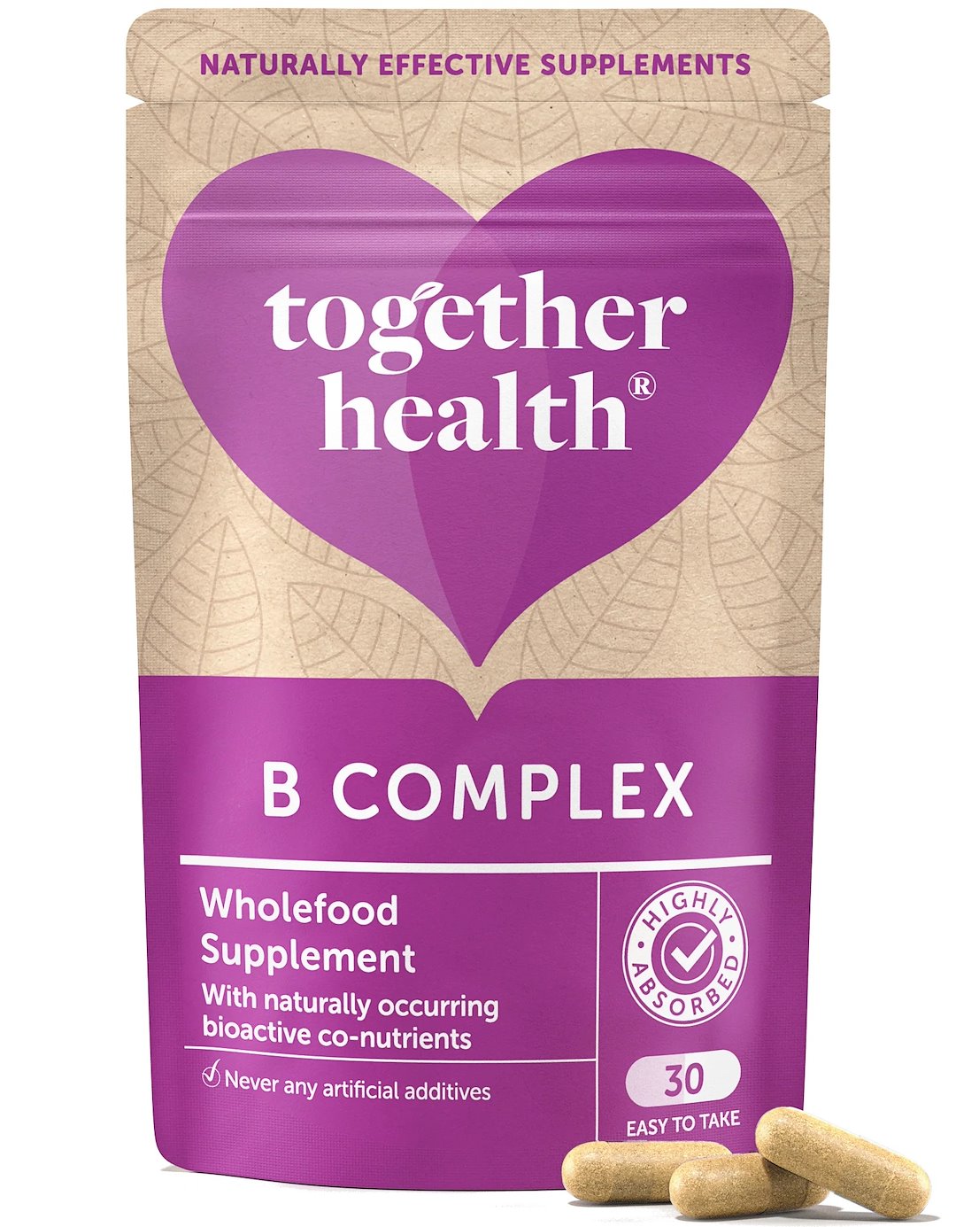 Together - B-komplex, 30 kapslar | Vitaminer och MineralerVissa vitaminerB-vitaminNiacinFolsyra | Apoteka
