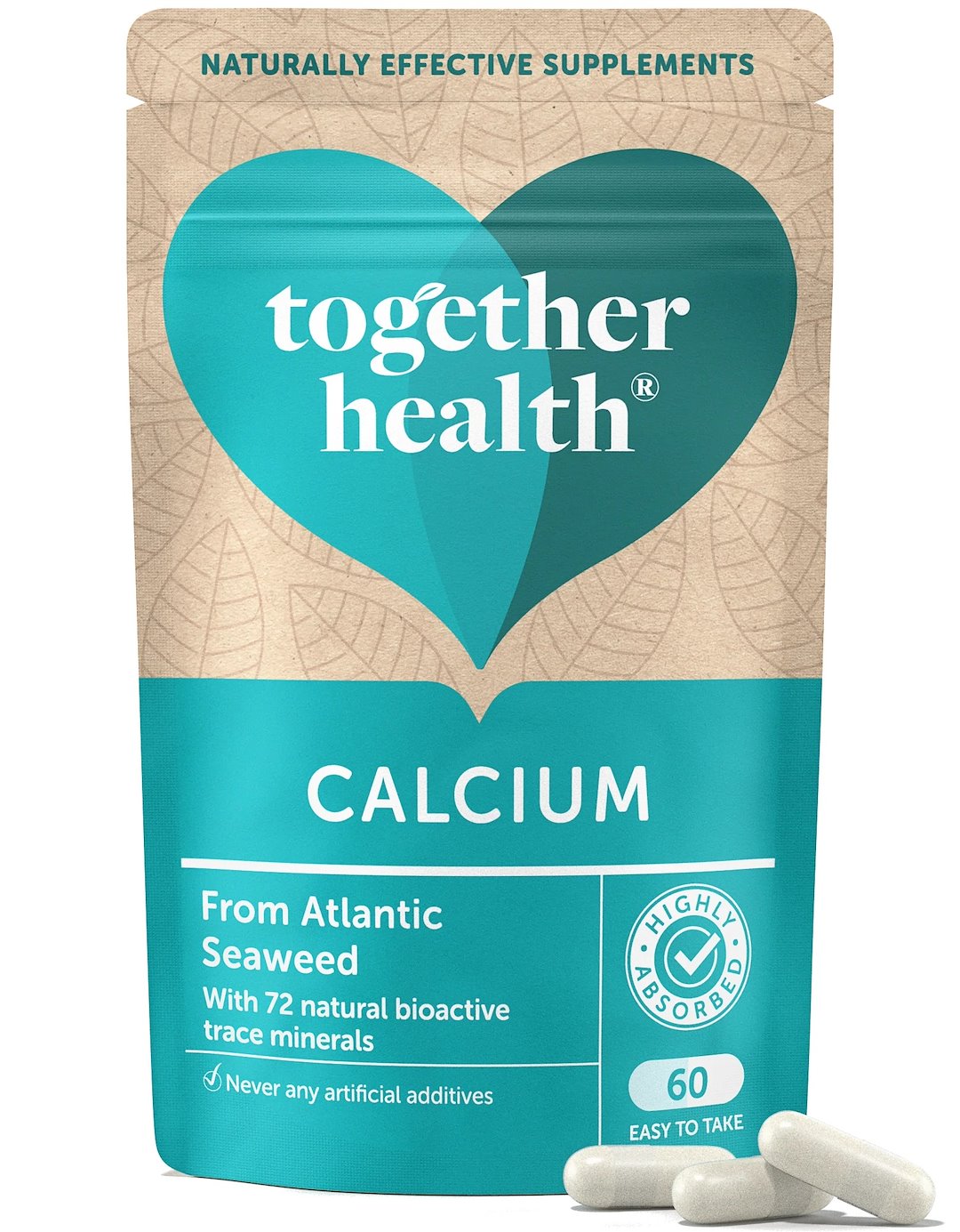 Together - Kalcium från ren kalkalger, 60 kapslar | Vitaminer och MineralerVissa mineralerKalcium | Apoteka