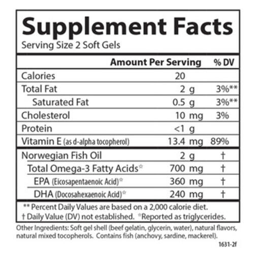 Carlson Labs - Det Allra Finaste Fiskoljan, 700 mg Omega-3, Naturlig Citronsmak - 120 + 30 mjukkapslar - Bild 4