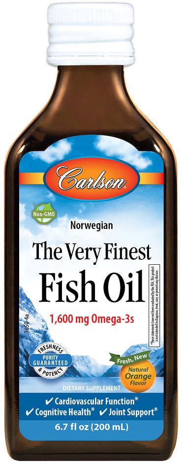 Carlson Labs - Den Allra Finaste Fiskoljan, Naturlig Apelsin - 200 ml | Omegas - EFA - CLA - oljorOmega och fiskoljaHälsokostOmega & Näringsoljor | Apoteka