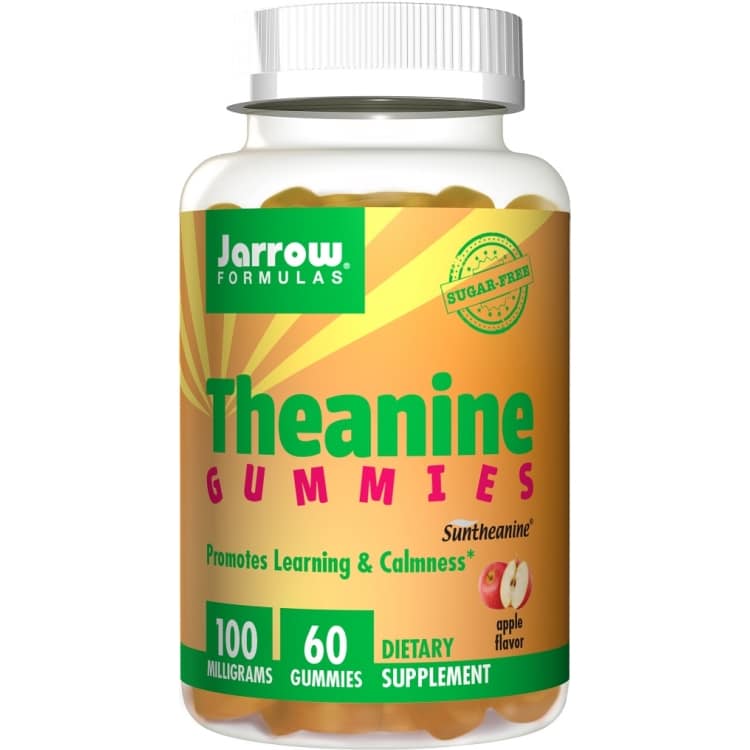 Jarrow Formulas - Theanine Gummies, 100 mg - 60 stycken | Hälsa och välbefinnandeAminosyror och BCAAMental fokus och minneHälsokostSömnstödFitness och träningFörbättra humöretBarns hälsa | Apoteka