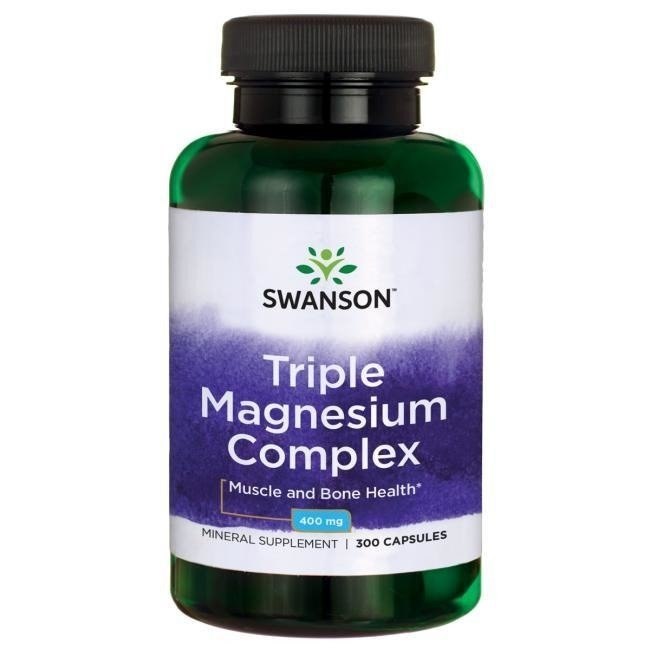 Swanson - Triple Magnesium Complex, 400 mg, 300 kapslar | Vitaminer och MineralerVissa mineralerHälsa och välbefinnandeHälsokostMagnesium | Apoteka