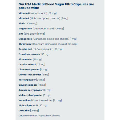 USA Medical - Blood Sugar Ultra, 60 kapslar - Bild 2