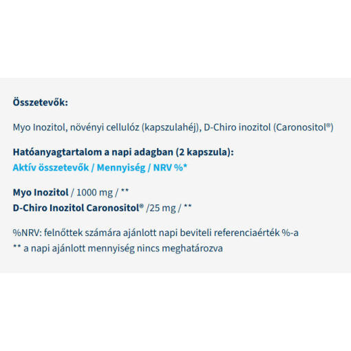 USA Medical - Myo & D-Chiro Inositol, 60 kapslar - Bild 2