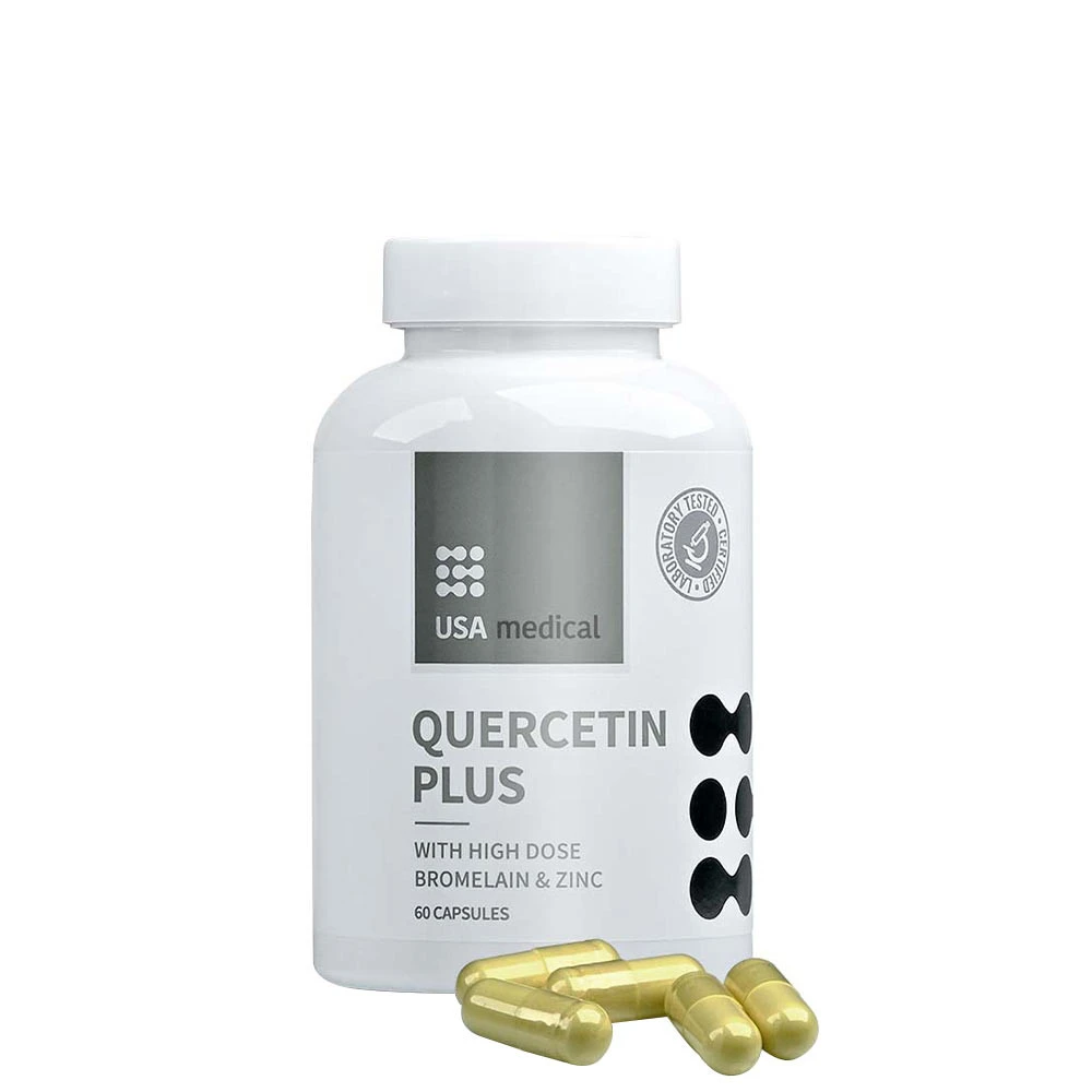 USA Medical - Quercetin Plus, 60 kapslar | Hälsa och välbefinnandeAntioxidanterÖrttillskottHälsokost | Apoteka