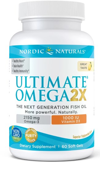 Nordic Naturals - Ultimate Omega 2X med Vitamin D3, 2150mg Citron - 60 mjukkapslar | Vitaminer och MineralerHälsa och välbefinnandeD-vitaminOmegas - EFA - CLA - oljorHälsokostNordisk vitalitetOmega & Näringsoljor | Apoteka