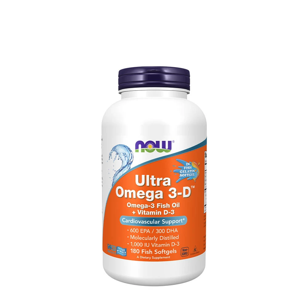 NOW - Ultra Omega 3-D med Vitamin D-3, 180 mjukkapslar | Vitaminer och MineralerD-vitaminOmegas - EFA - CLA - oljorOmega och fiskoljaHälsokostOmega & Näringsoljor | Apoteka