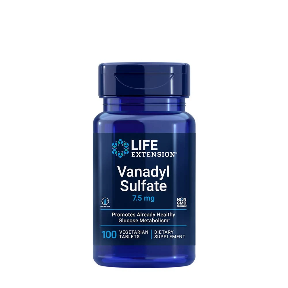 Life Extension - Vanadylsulfat, 7,5 mg - 100 vegetabiliska tabletter | Vitaminer och MineralerHälsa och välbefinnandeHälsokostSpeciell formelKrompikolinat | Apoteka