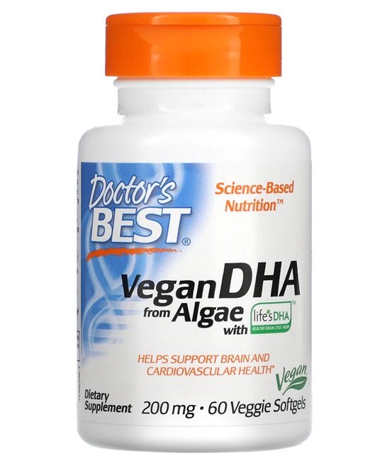 Doctors Best - Vegansk DHA från Alger, 200 mg - 60 vegetabiliska kapslar | Vitaminer och MineralerVeganska produkterHälsa och välbefinnandeOmegas - EFA - CLA - oljorOmega och fiskoljaHälsokostOmega & Näringsoljor | Apoteka