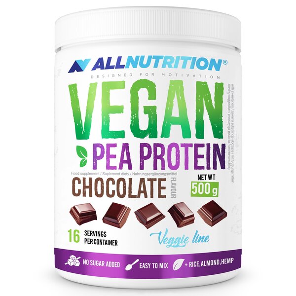 Allnutrition - Veganskt Ärtprotein, Choklad - 500g | Veganska produkterHälsokostVäxtproteinerVassleprotein | Apoteka