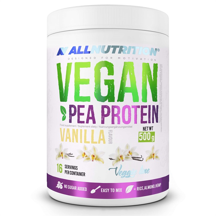 Allnutrition - Veganskt Ärtprotein, Vanilj - 500g | Veganska produkterHälsokostVäxtproteinerVassleprotein | Apoteka