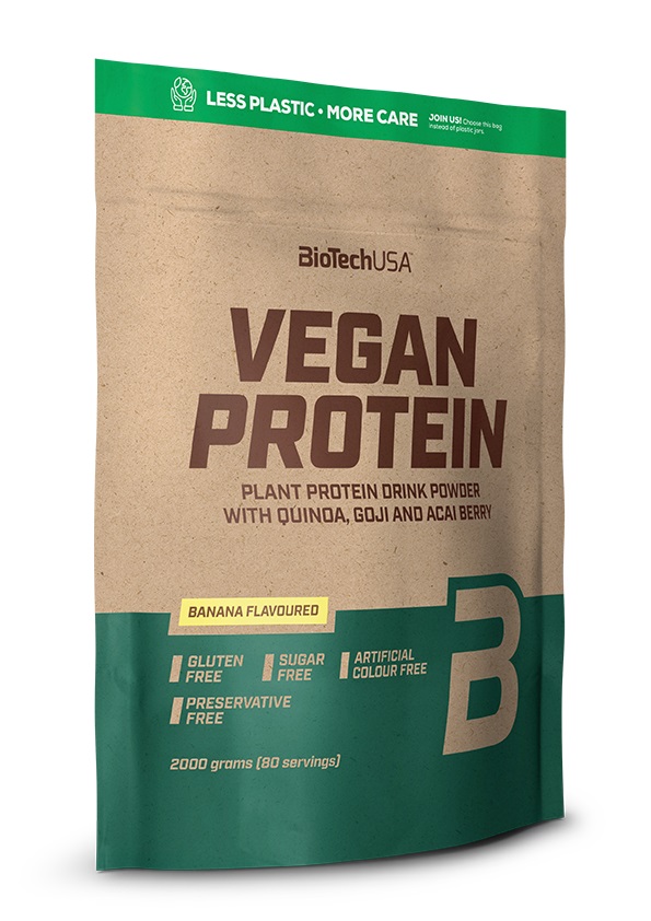 BioTechUSA - Vegan Protein, Banan, 2000g | Veganska produkterHälsokostVäxtproteinerVassleprotein | Apoteka