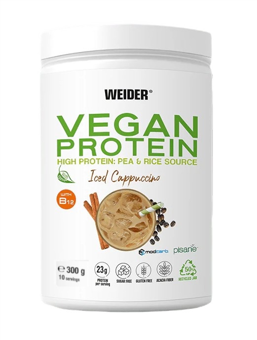 Weider - Veganskt Protein, Iced Cappuccino, 300g | Hälsa och välbefinnandeHälsokostVäxtproteinerVassleprotein | Apoteka