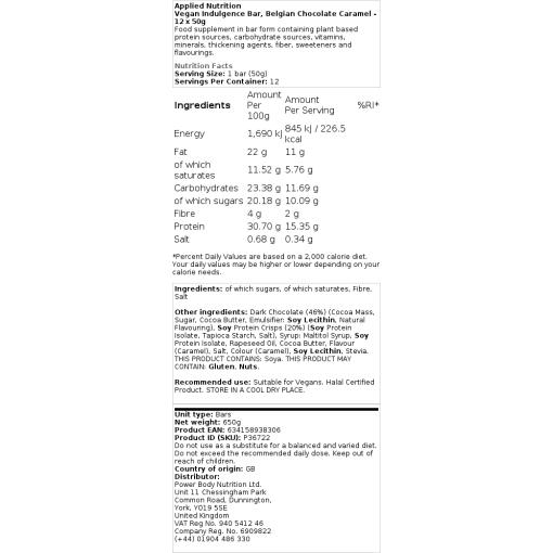 belgisk chokoladekaramel - 12 x 50g