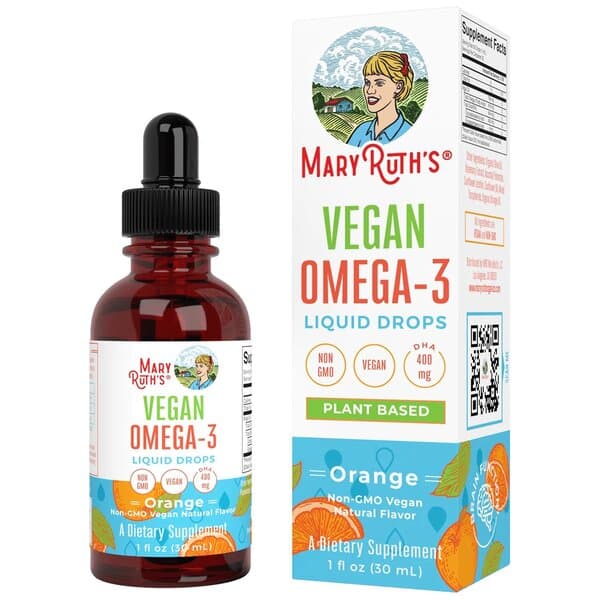 MaryRuth Organics - Veganska Omega-3 Flytande Droppar, Apelsinsmak - 30 ml | Veganska produkterHälsa och välbefinnandeHälsokostOmega & Näringsoljor | Apoteka