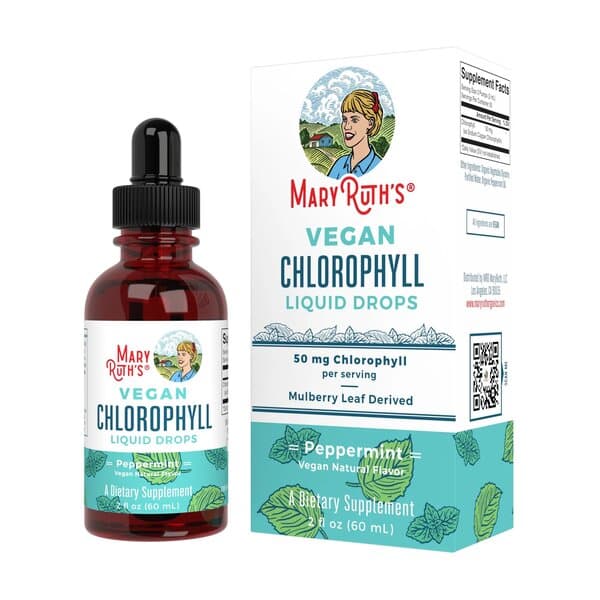 MaryRuth Organics - Veganska Klorofylldroppar, 50 mg (Pepparmynta) - 60 ml | Veganska produkterHälsa och välbefinnandeHälsokostÖrter och växtbaserade preparat | Apoteka