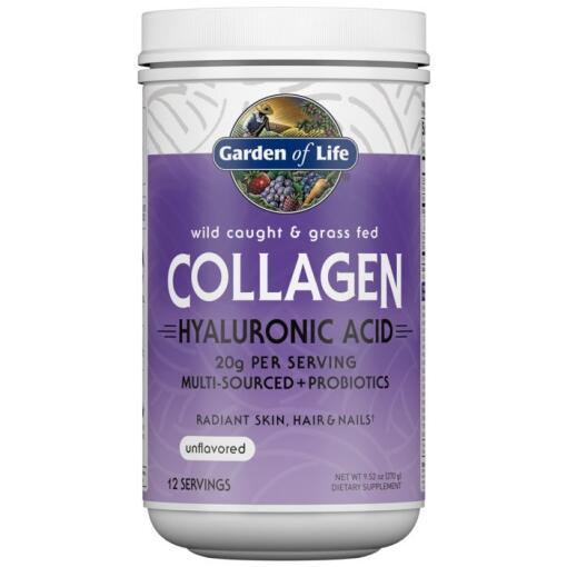 Vildtfanget & Græsfodret Kollagen med Hyaluronsyre i Pulverform - 270g
