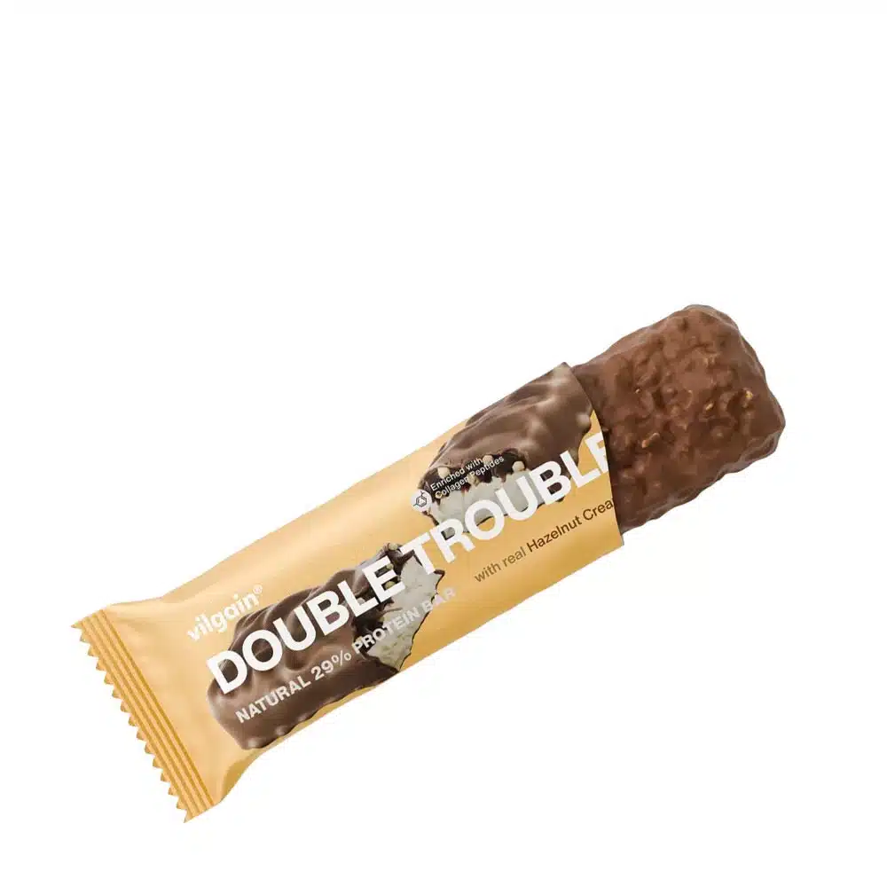 Vilgain - Double Trouble Proteinbar Hasselnötskräm, 55 g | Nya produkterHälsa och välbefinnandeHälsokostProteinbars | Apoteka