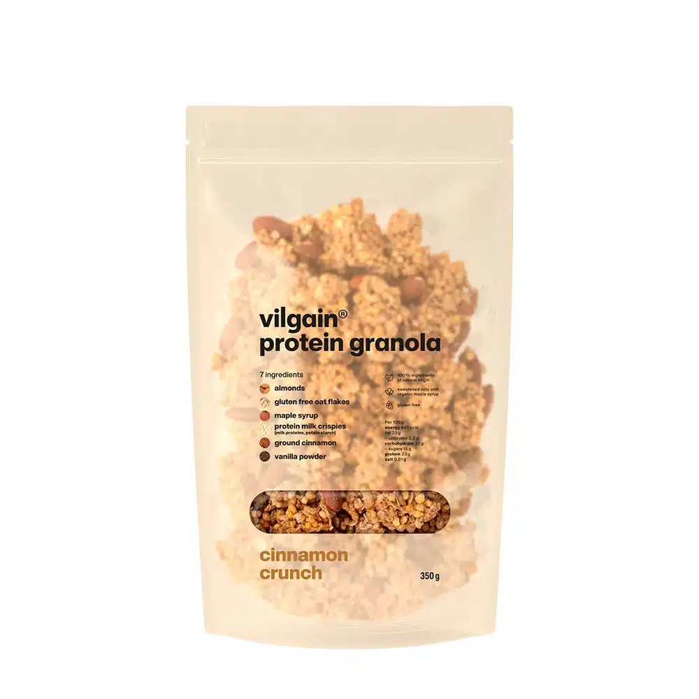 Vilgain - Protein Granola Kanel Crunch, 350 g | Nya produkterHälsokostProteinbarsVassleprotein | Apoteka