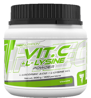 Trec Nutrition - Vit. C + L-Lysin Pulver, 300g | Vitaminer och MineralerVissa vitaminerHälsokostL-lysinVitamin C | Apoteka