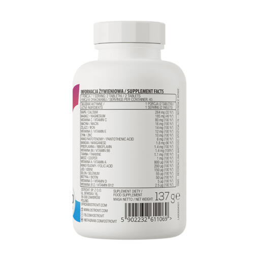 OstroVit - Vit&Min 100%, 90 tabletter - Bild 2