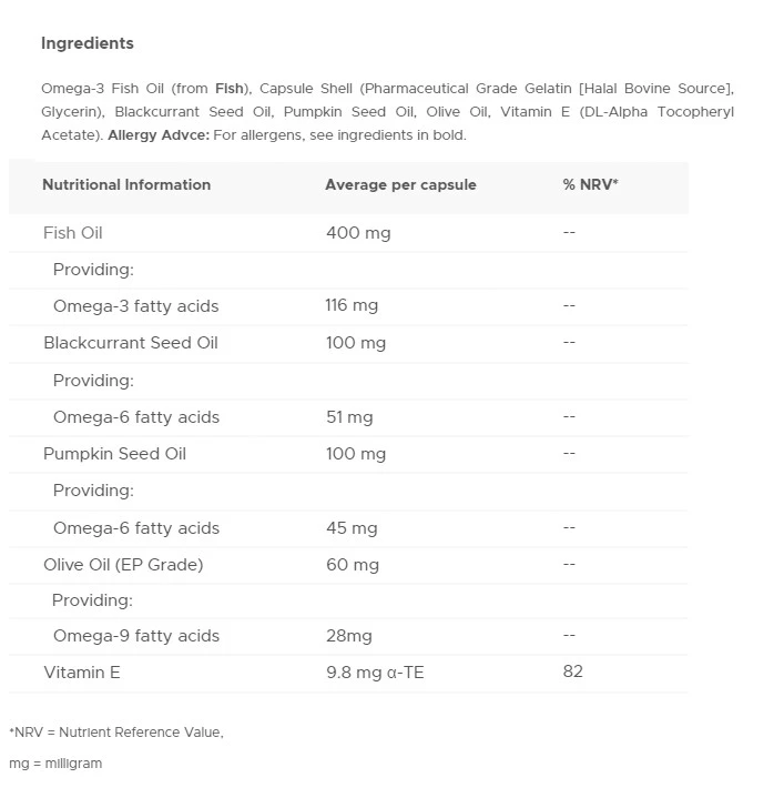 Vitabiotics - Ultra Omega 3-6-9, 60 kapslar - Bild 2