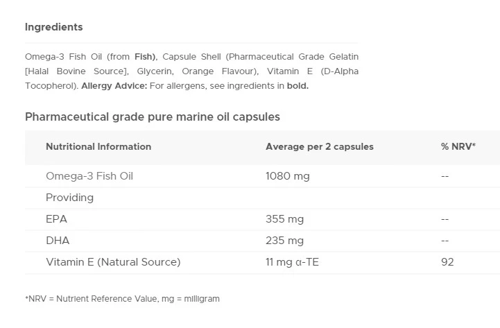 Vitabiotics - Ultra Omega-3, 60 kapslar - Bild 2