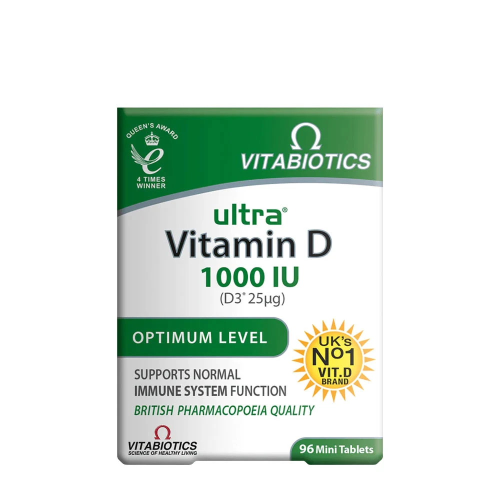 Vitabiotics - Ultra Vitamin D, 1000 IU, 96 tabletter | MultivitaminerD-vitaminHälsokost | Apoteka
