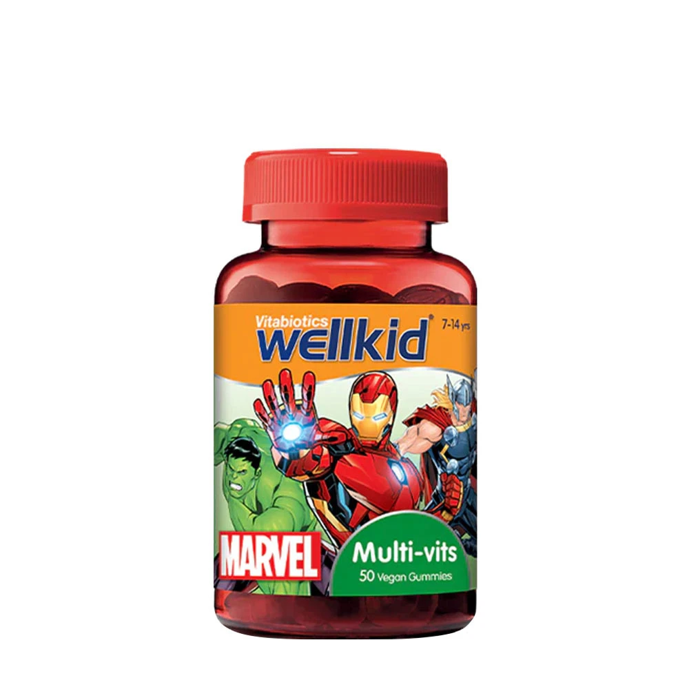 Vitabiotics - Wellkid Marvel Multivitamin, 50 gummibjörnar, jordgubbssmak | MultivitaminerHår och naglarHälsokost | Apoteka