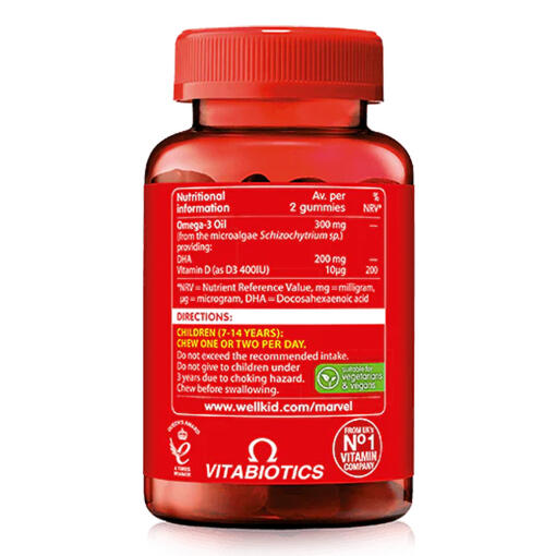 Vitabiotics - Wellkid Marvel Omega-3, 50 Gummies - Bild 2