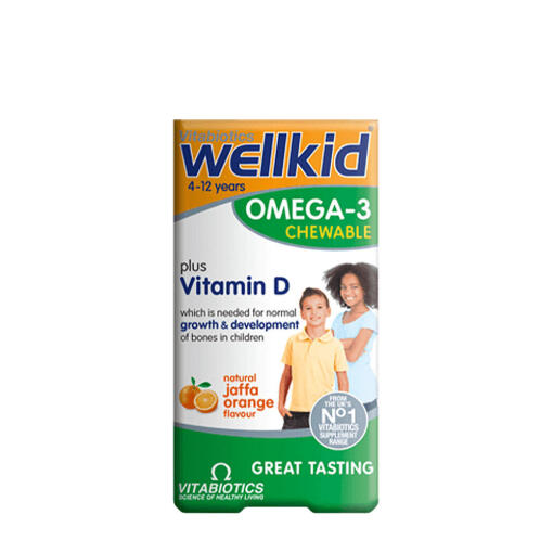 Vitabiotics Wellkid Omega-3 Chewable  (60 Capsules