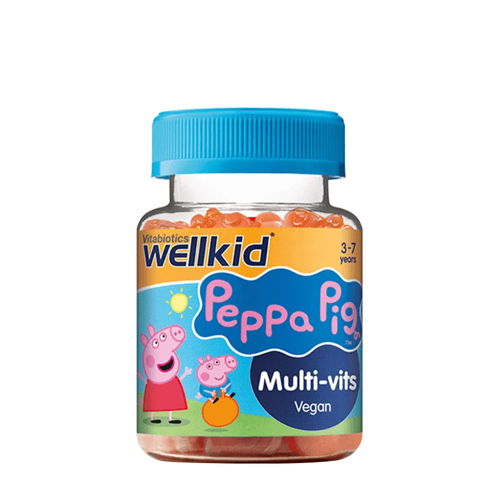 Vitabiotics - Wellkid Peppa Pig Multivitamin, 30 Gummibjörnar, Jordgubb | MultivitaminerHälsokostBarns hälsa | Apoteka