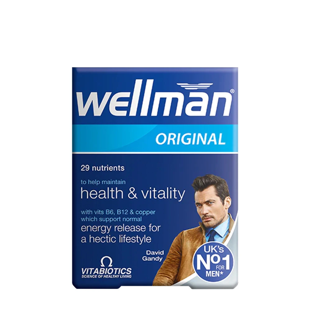 Vitabiotics - Wellman Original, Multivitamin för män, 30 tabletter | MultivitaminerHälsokostVitaminer för män | Apoteka