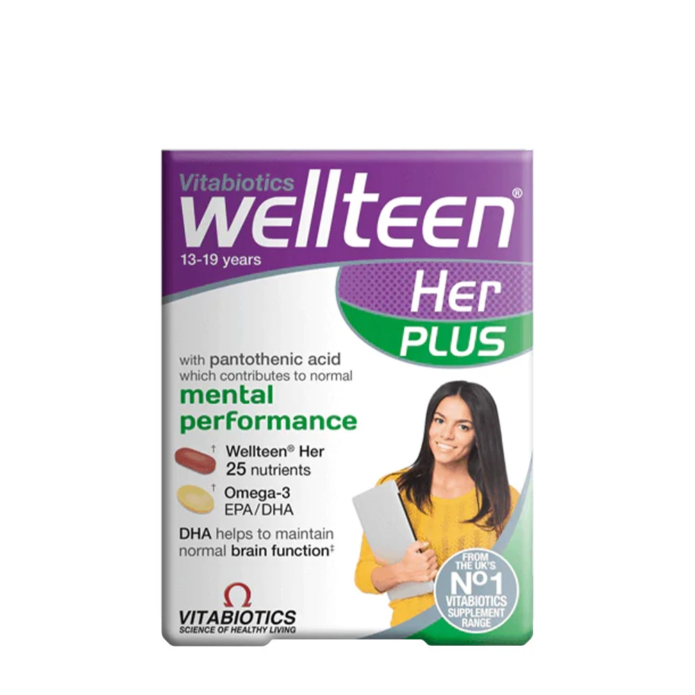 Vitabiotics - Wellteen Her Plus, 56 tabletter | MultivitaminerKosttillskott för kvinnorHälsokost | Apoteka