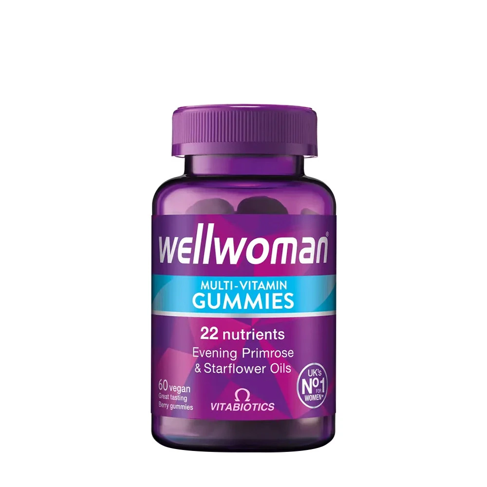 Vitabiotics - Wellwoman Gummies, 60 stycken, Bärsmak | MultivitaminerHälsokostKvinnors vitaminerGummibär | Apoteka